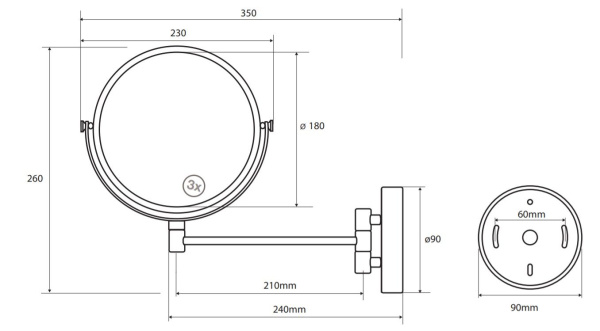 Косметическое зеркало Bemeta 112201522