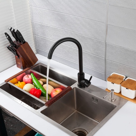 Смеситель для кухни FRAP F40899-4, черный