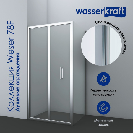 Душевая стенка WasserKRAFT Weser 90 78F03-RP90