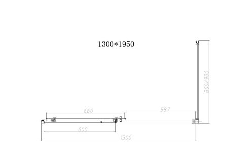 Душевой уголок Vincea Slim-N VSR-4SN8013CLB, 1300*800, черный, стекло прозрачное