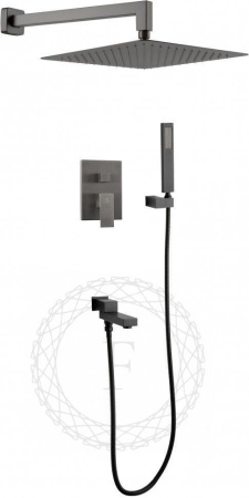 Душевая система скрытого монтажа FILARETE Fing FL1040 (Графит)
