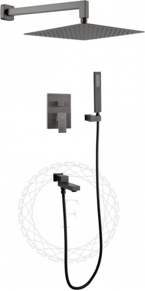 Душевая система скрытого монтажа FILARETE Fing FL1040 (Графит)