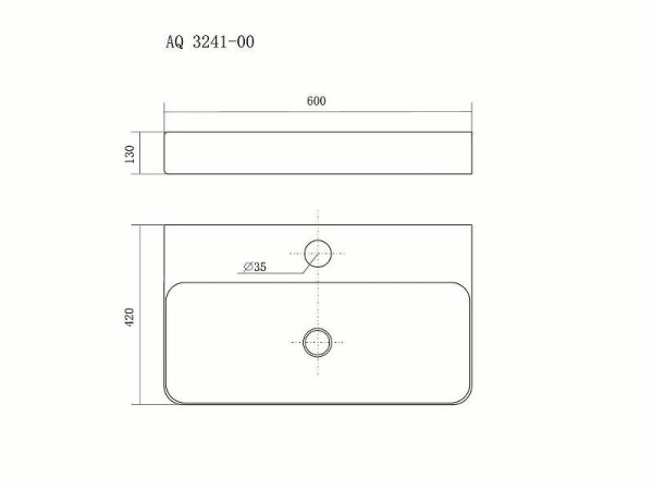 Раковина для монтажа на столешницу Aquatek AQ3241-00