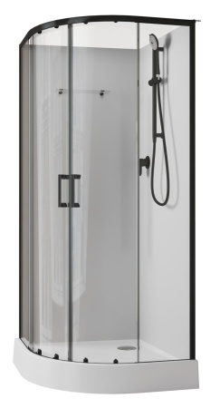 Душевая кабина Aquanet Passion EVO R black 90x90 набор 1
