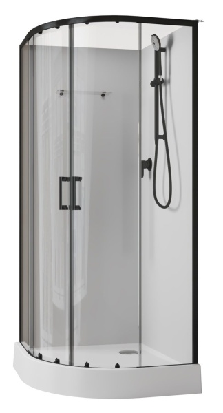 Душевая кабина Aquanet Passion EVO R black 90x90 набор 1