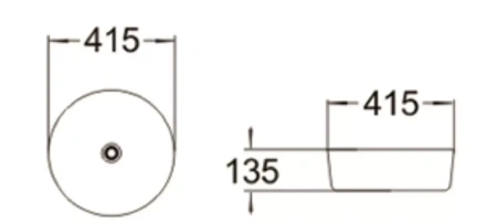 Раковина керамическая (накладная)  SantiLine SL-1054