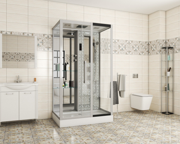 Душевая кабина Niagara Luxe NG-7713WR 82x120х215, низкий поддон, стенки белые