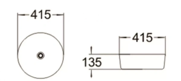 Раковина керамическая (накладная)  SantiLine SL-1054