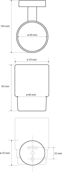 Держатель для зубных щеток Bemeta Amber 155110012