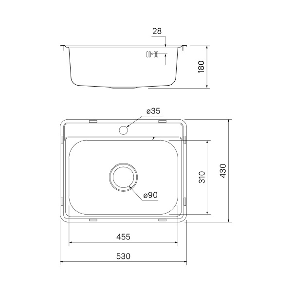 Мойка IDDIS Basic нержавеющая сталь полированная 530х430 BAS53P0i77