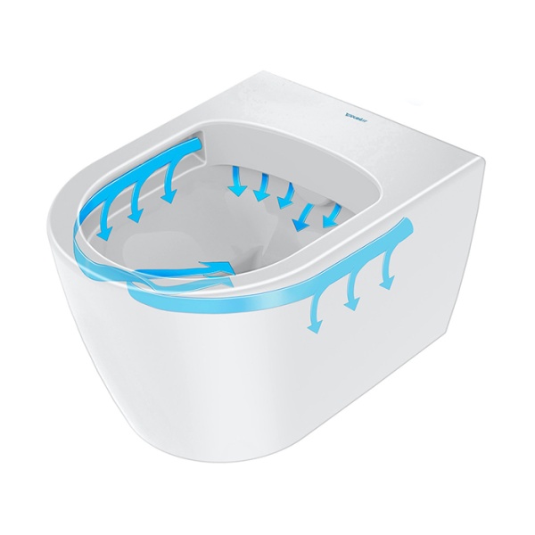 Duravit Soleil by Starck Унитаз подвесной 259109, 540х370 мм, безободковый, смыв HygieneFlush (Tornado), с сиденьем 002649, цвет: белый 45910920A1
