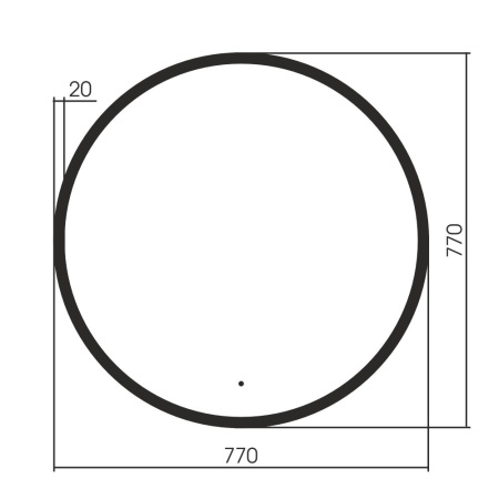Зеркало ABBER Mond AG6204SCB-0.77 с подсветкой, бесконтактный выключатель, диммер, черный