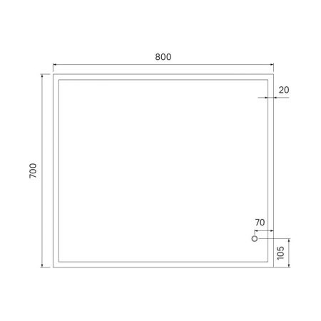 Зеркало IDDIS Brick 80 см BRI8000i98