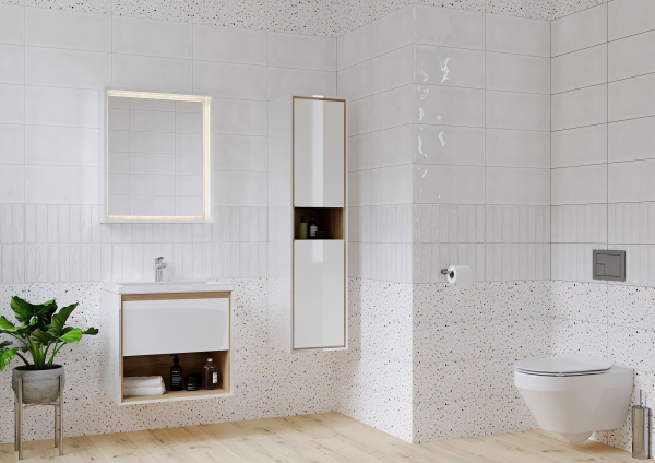 Пенал подвесной Cersanit LOUNA 35 универсальный белый, SP-SL-LOU/Wh