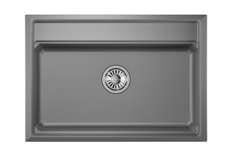 Мойка для кухни Granula Kitchen Space 7301 алюминиум, 73х51 см, прямоугольная