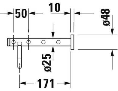 Полотенцедержатель Duravit D-Code 650 0099251000