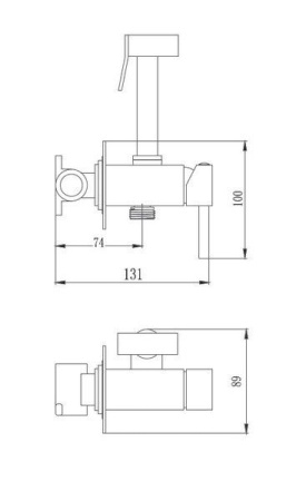 Смеситель с гигиеническим душем Haiba HB5512-4