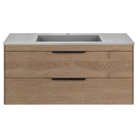 Тумба под раковину Vincea Chiara 2D 1000 подвесная, 2 выкатных ящика soft-close, N.Oak