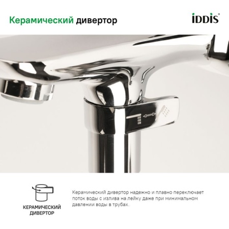 Смеситель для ванны IDDIS Spin SPISB02i02WA
