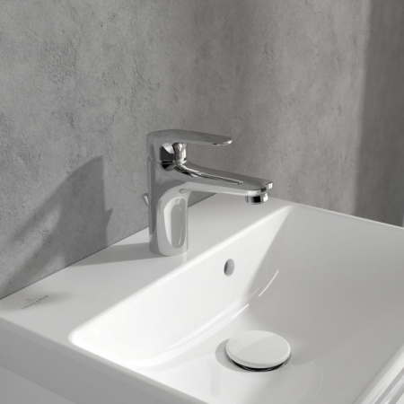 Villeroy & Boch O.novo Start Смеситель для раковины однорычажный с комплектом слива со стяжкой, Хром TVW10510111061