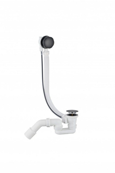 Полуавтоматический сливы-перелив для ванны Grocenberg GB240 Чёрный матовый