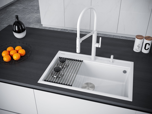 Мойка STEPIA 80, IT-GRANIT, PM117551-WH , белый, 750х510, Paulmark