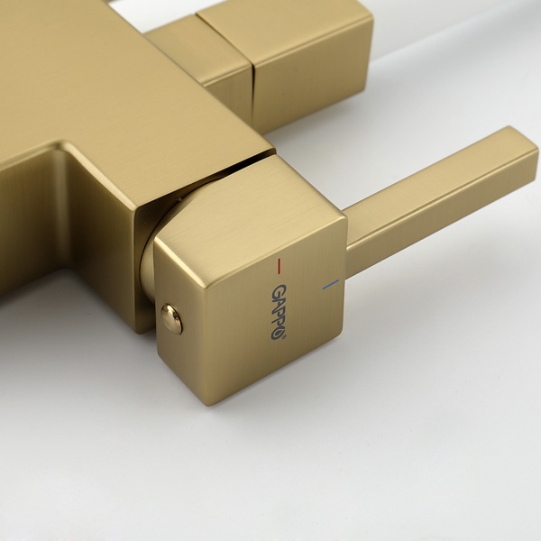 Смеситель для кухни с гибким изливом и подключением фильтра GAPPO G4395-33, золотой сатин