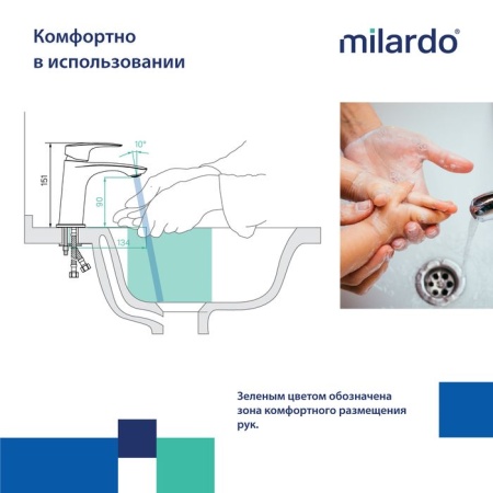 Смеситель для раковины Milardo RORWT00M01