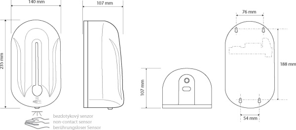 Дозатор для дезинфекции Bemeta Hotel 124109334 1100 мл