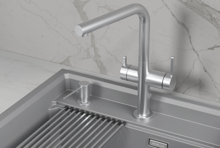 Смеситель для кухни Granula Kitchen Space 8276 нержавеющая сталь, подключение к фильтру