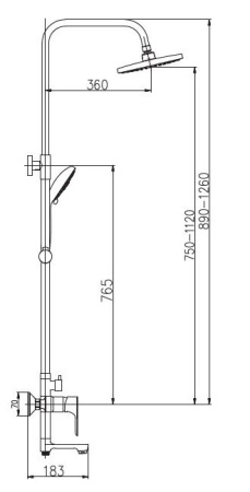 Душевая система Haiba HB2415