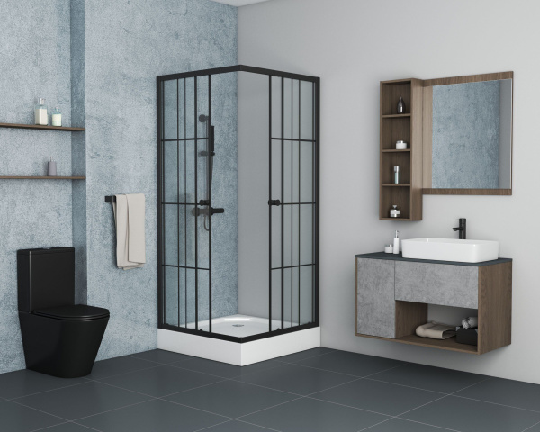 Душевой уголок Niagara Nova NG-0180-14 80х80х195, низкий поддон 14 см, стекло прозрачное