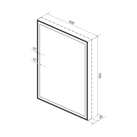 Зеркало с фронтальной LED-подсветкой Wellsee 7 Rays' Spectrum 172201180