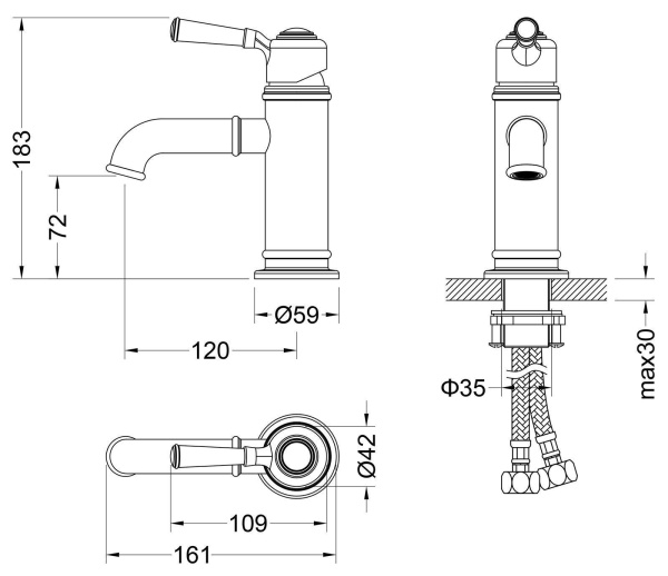 Смеситель для раковины TIMO Arisa 5361/00F, хром
