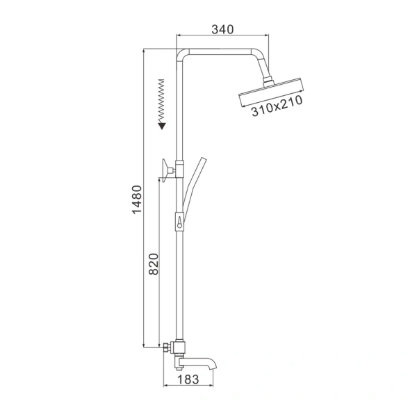 Душевая система Rose R3536H