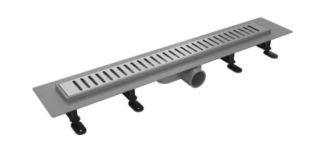 Дренажный канал Timo Smart 60см с решеткой DOUBLE GAP из нержавеющей стали, SM-DGG60-LS40(DRY)