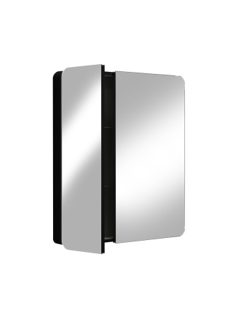 Зеркальный шкаф для ванной черный 76х85см Reflexion Black с регулируемой LED подсветкой RF2002BL