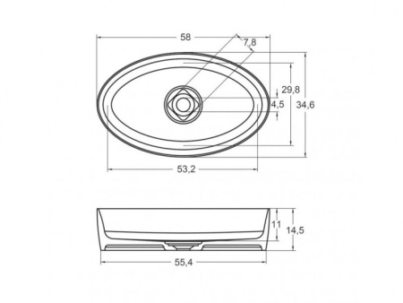 Раковина Riho Oval 58 F70028