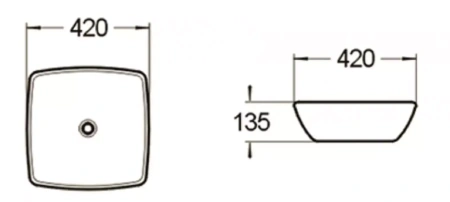 Раковина керамическая (накладная)  SantiLine SL-1044