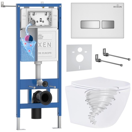 Комплект 6 в 1 RoxenBath StounFix Dual Fresh 968395  (состоит из: 710200, Glass 430280W, 530205-01)
