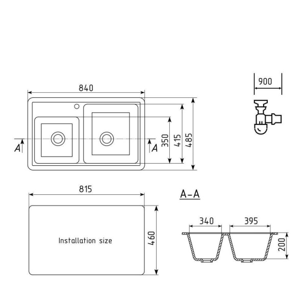 Кухонная мойка Ulgran U-200-328, бежевый