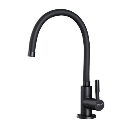 Смеситель для кухни с гибким изливом GAPPO G1052-96, черный