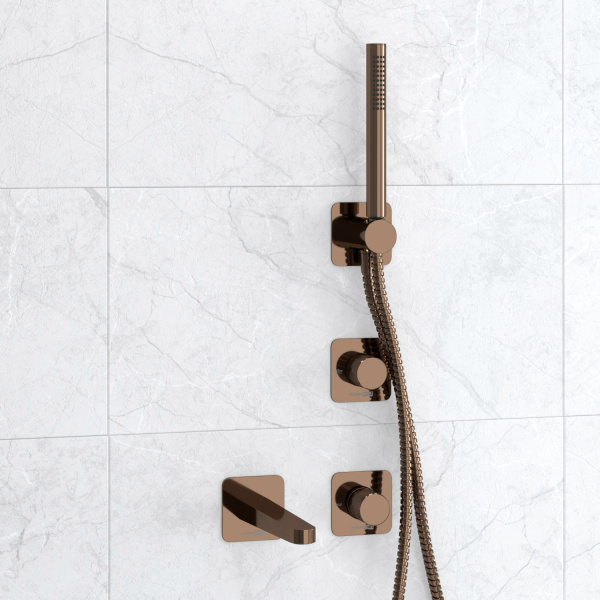 Встраиваемый комплект для ванны WasserKRAFT с лейкой и изливом A8851.309.311.290.292.291