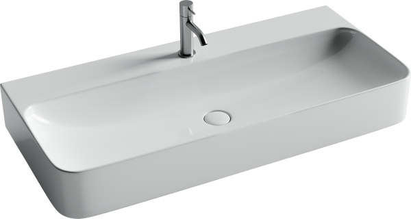 Умывальник Ceramicanova AURA с 1 отверстием для смесителя, без перелива 1000x470x135мм