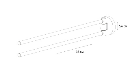 Полотенцедержатель рога Fixsen Hotel 2-ой, FX-31002A