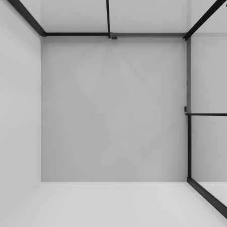 Душевое ограждение  Niagara Nova  NG-6824-34BLACK (100*100*195) квадрат, двери раздвижные