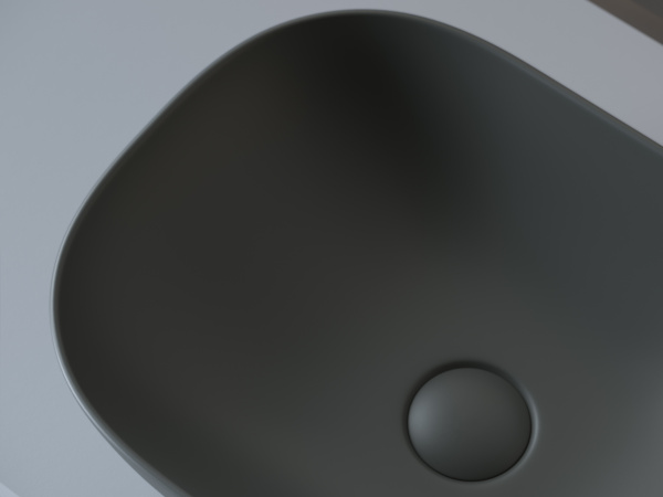 Умывальник Ceramicanova чаша накладная прямоугольная (цвет Капучино Матовый) Element 455x325x135мм