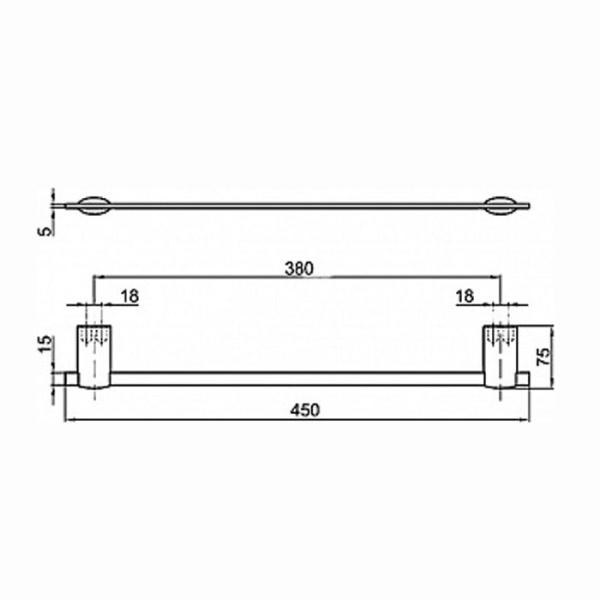 Держатель для полотенец Webert Aria 45 AI500501015