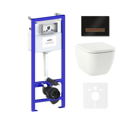Комплект инсталляции и унитаза 6 в 1 Lavinia Boho Relfix One Rimless 75110110