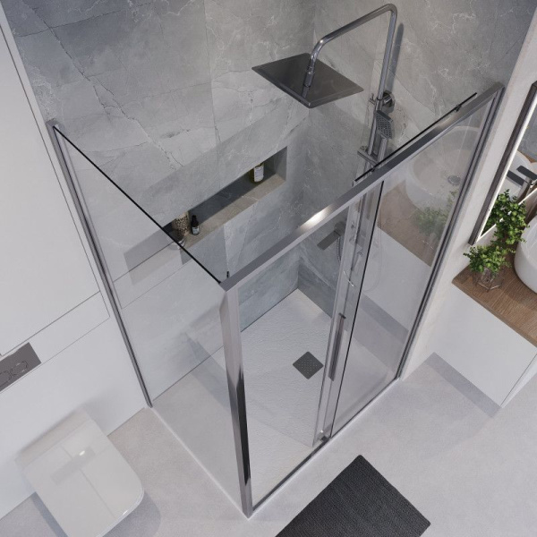 Душевое ограждение Niagara Nova NG-64-11A-A80-34 (110*80*195) прямоугольник, двери раздвижные